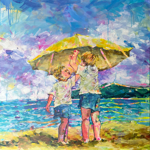 beach landscape painting