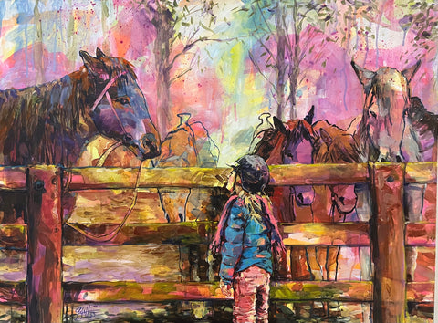 horses painting _fine art